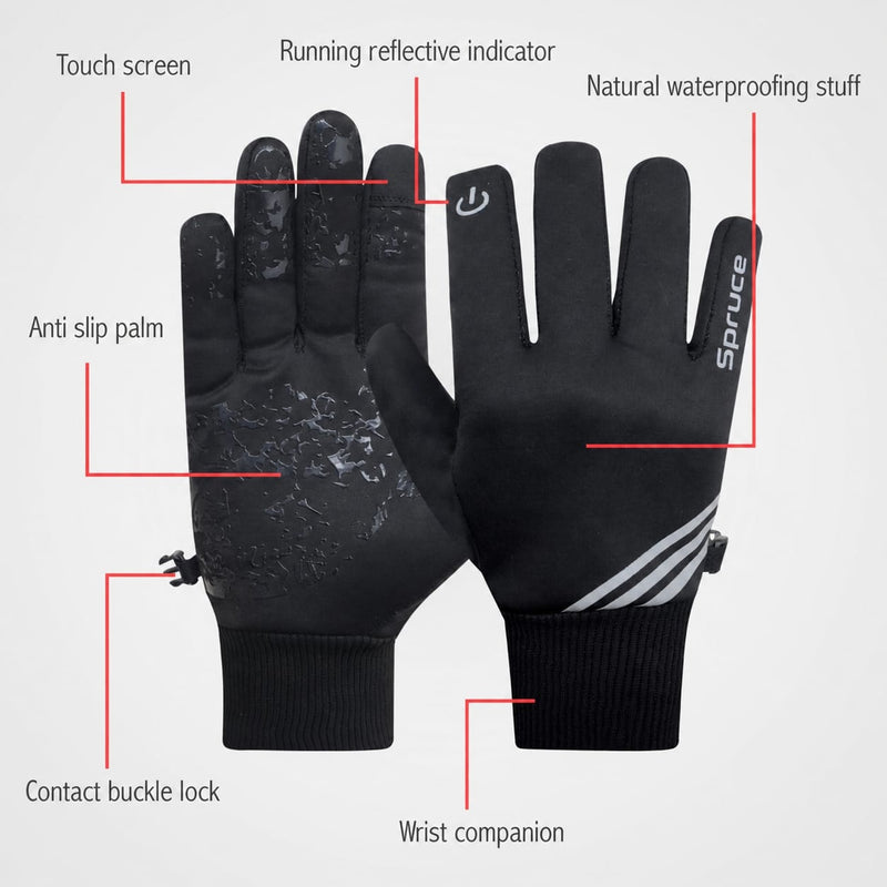 Winddichte Touchscreen-Handschuhe mit Gelpolster für Herren