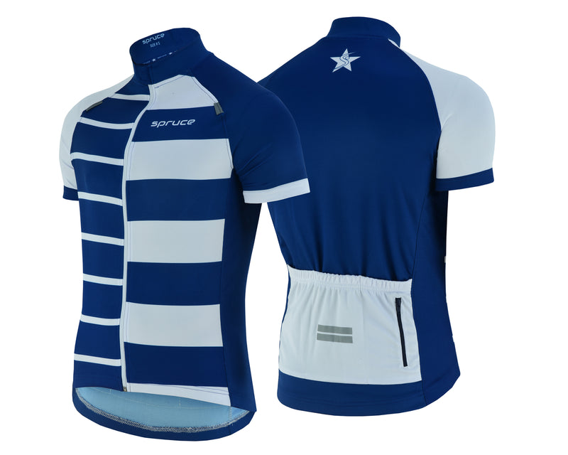 Men's Cycling Horizontal Striped Jersey - Spruce Sports