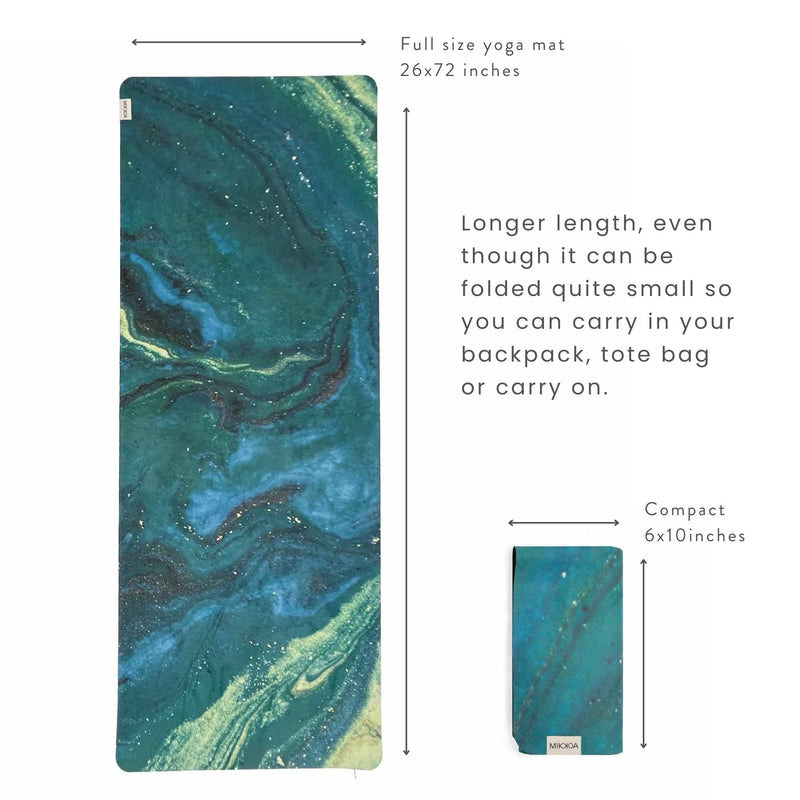 Travel Yoga Mat – Galaxy Aurora - Spruce Sports