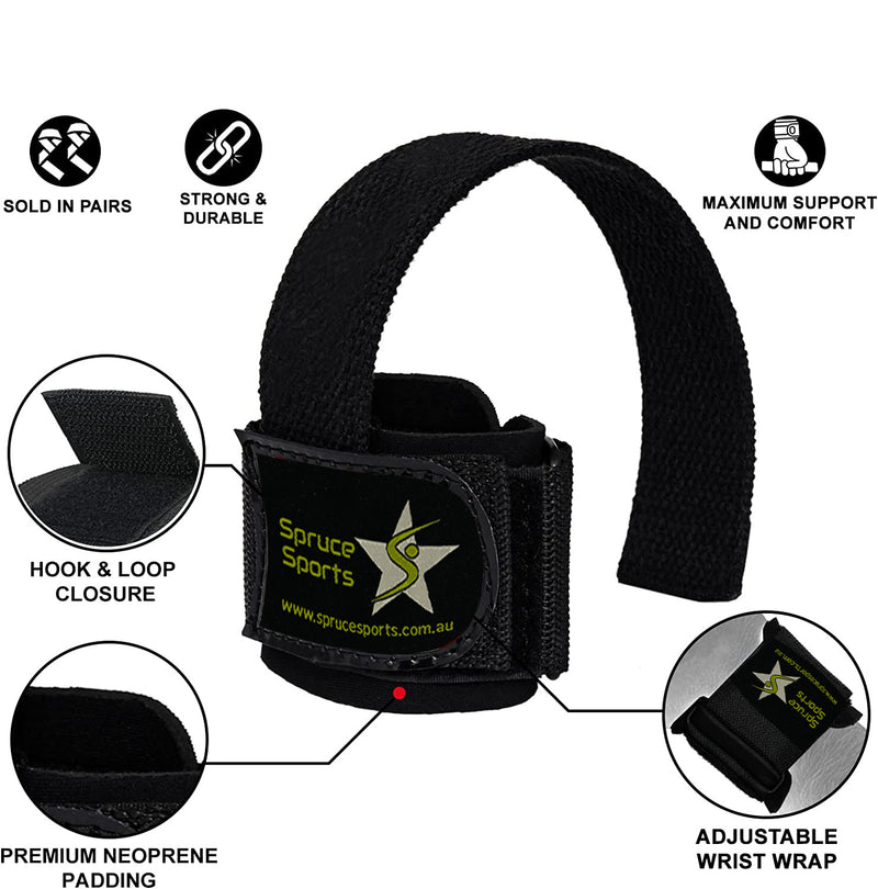 Power Bar Wrist Straps - Pair - Spruce Sports