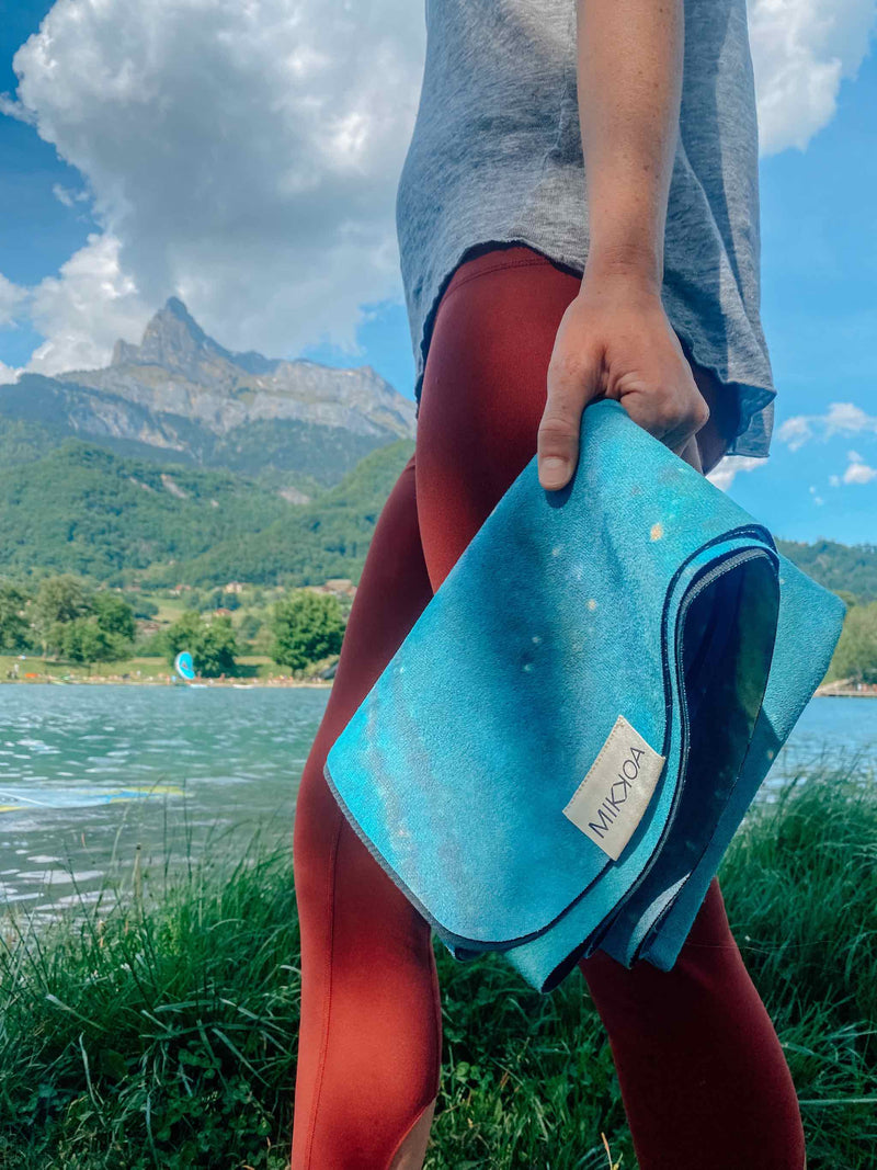 Travel Yoga Mat – Galaxy Aurora - Spruce Sports