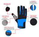 Windproof Gel Padded Touchscreen Gloves - Spruce Sports