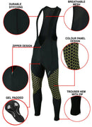 Men's Cycling Gel Padded Bib Tights - Spruce Sports