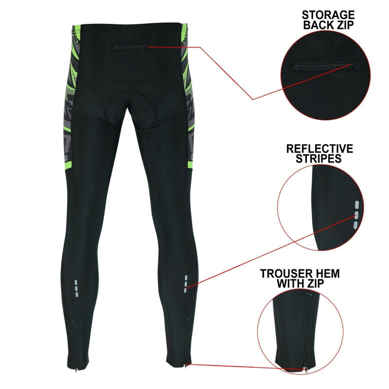 Men's Cycling Gel Padded Tights - Spruce Sports