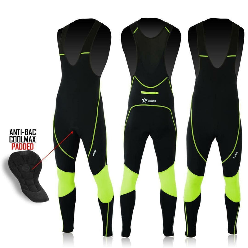 Men s Cycling Winter Bib Tights Spruce Sports