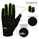 Windproof Gel Padded Touchscreen Gloves - Spruce Sports