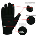 Windproof Gel Padded Touchscreen Gloves - Spruce Sports