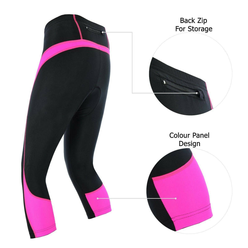Women Cycling 3/4 Padded Shorts - Spruce Sports