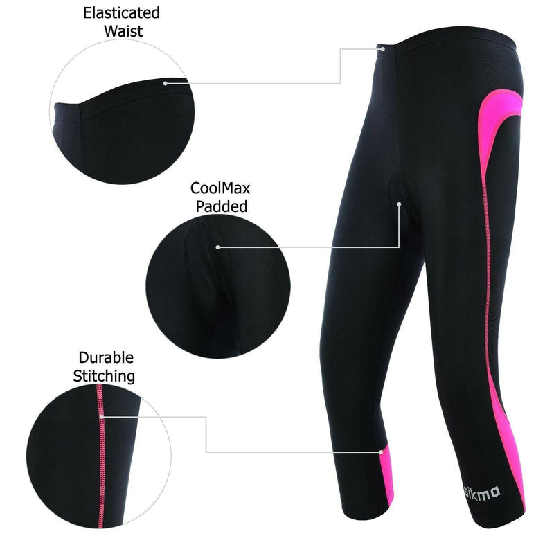 Women Cycling 3/4 Padded Shorts - Spruce Sports