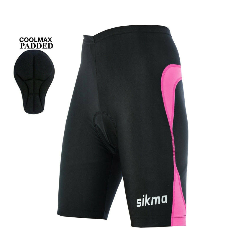 Women Cycling Long Length Padded Shorts - Spruce Sports