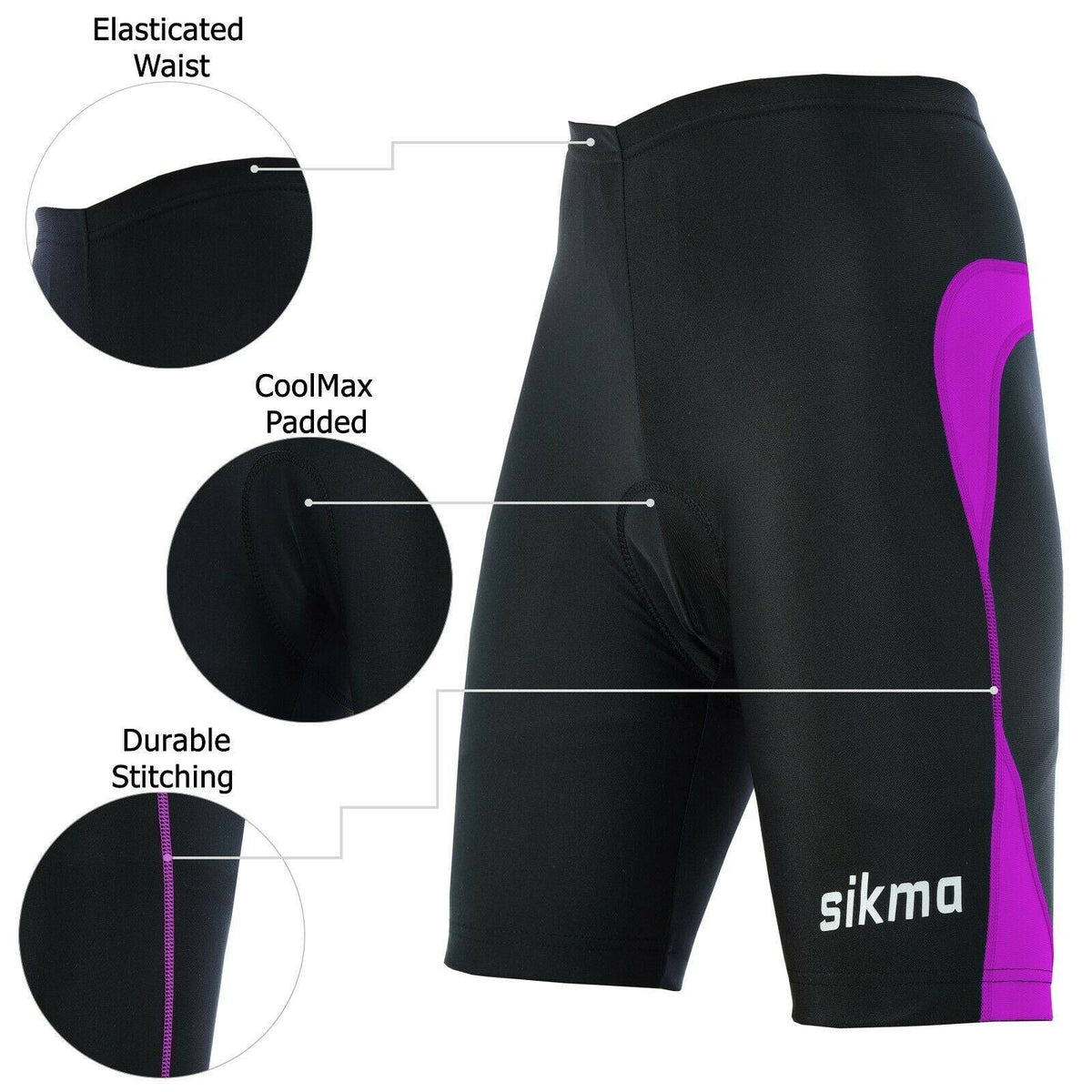 Women Cycling Long Length Padded Shorts