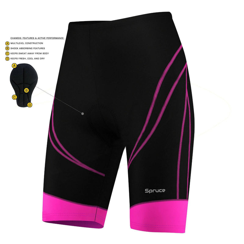 Women Cycling Gel Padded Shorts - Spruce Sports